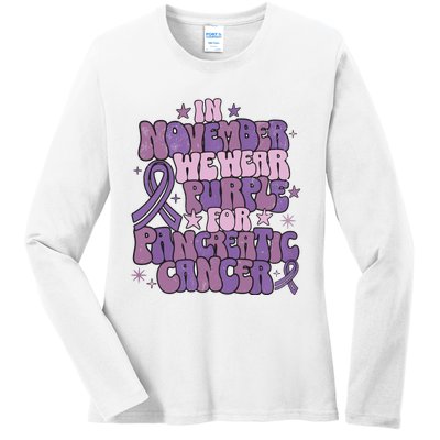 Pancreatic Cancer Awareness Month Ladies Long Sleeve Shirt