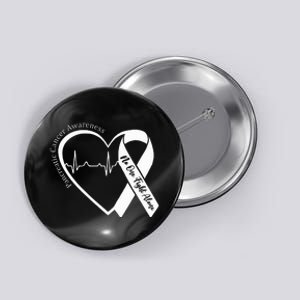 Pancreatic Cancer Awareness Heart Purple Ribbon Support Button