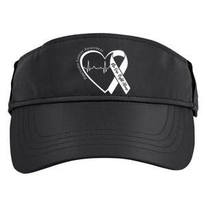 Pancreatic Cancer Awareness Heart Purple Ribbon Support Adult Drive Performance Visor