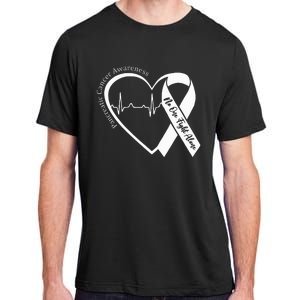 Pancreatic Cancer Awareness Heart Purple Ribbon Support Adult ChromaSoft Performance T-Shirt