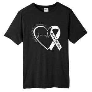 Pancreatic Cancer Awareness Heart Purple Ribbon Support Tall Fusion ChromaSoft Performance T-Shirt