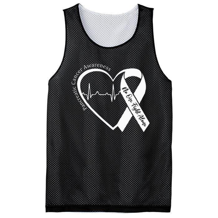 Pancreatic Cancer Awareness Heart Purple Ribbon Support Mesh Reversible Basketball Jersey Tank