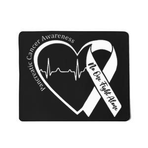 Pancreatic Cancer Awareness Heart Purple Ribbon Support Mousepad