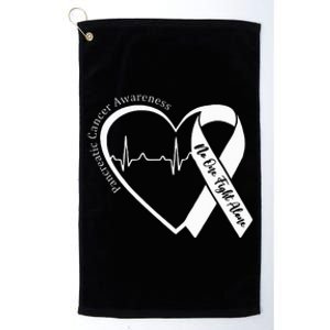 Pancreatic Cancer Awareness Heart Purple Ribbon Support Platinum Collection Golf Towel