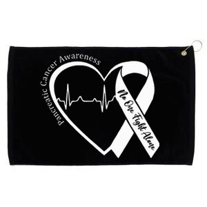 Pancreatic Cancer Awareness Heart Purple Ribbon Support Grommeted Golf Towel