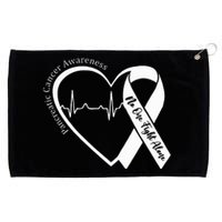 Pancreatic Cancer Awareness Heart Purple Ribbon Support Grommeted Golf Towel