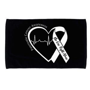 Pancreatic Cancer Awareness Heart Purple Ribbon Support Microfiber Hand Towel