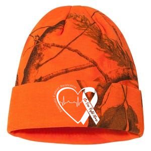 Pancreatic Cancer Awareness Heart Purple Ribbon Support Kati Licensed 12" Camo Beanie