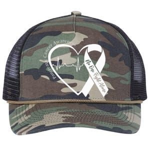 Pancreatic Cancer Awareness Heart Purple Ribbon Support Retro Rope Trucker Hat Cap