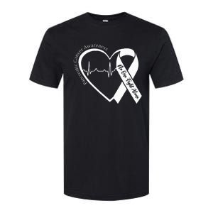 Pancreatic Cancer Awareness Heart Purple Ribbon Support Softstyle CVC T-Shirt