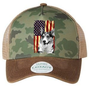 Patriotic Corgi American Flag July 4th Dog Lover Legacy Tie Dye Trucker Hat