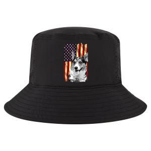 Patriotic Corgi American Flag July 4th Dog Lover Cool Comfort Performance Bucket Hat