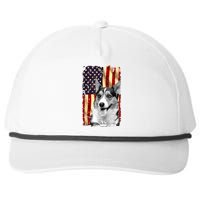 Patriotic Corgi American Flag July 4th Dog Lover Snapback Five-Panel Rope Hat