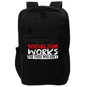 Pro Capitalism Anti Communist Funny Anti Socialism Impact Tech Backpack