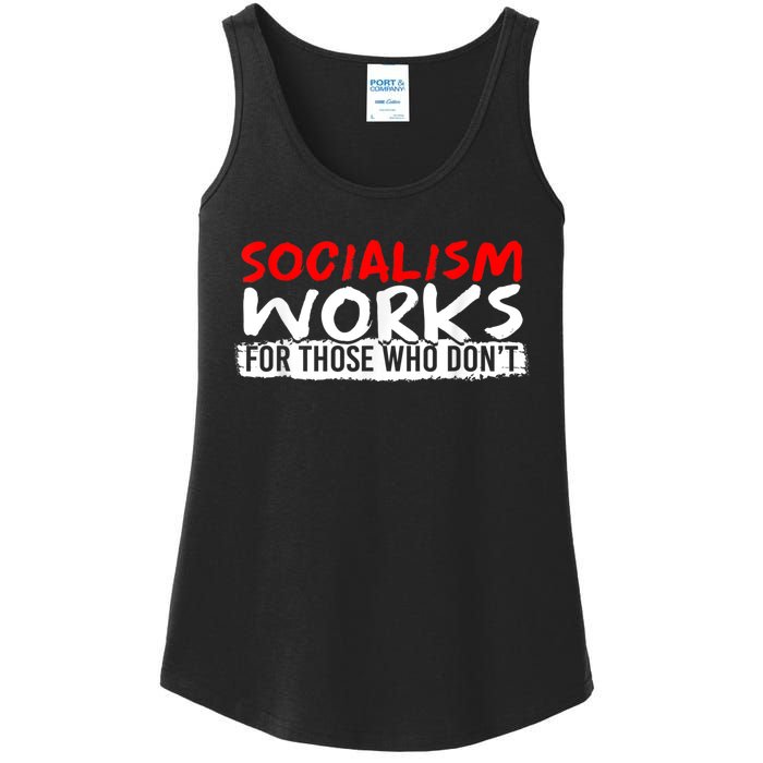 Pro Capitalism Anti Communist Funny Anti Socialism Ladies Essential Tank