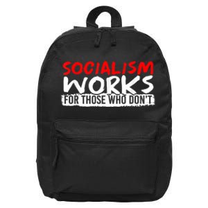 Pro Capitalism Anti Communist Funny Anti Socialism 16 in Basic Backpack