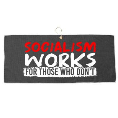 Pro Capitalism Anti Communist Funny Anti Socialism Large Microfiber Waffle Golf Towel