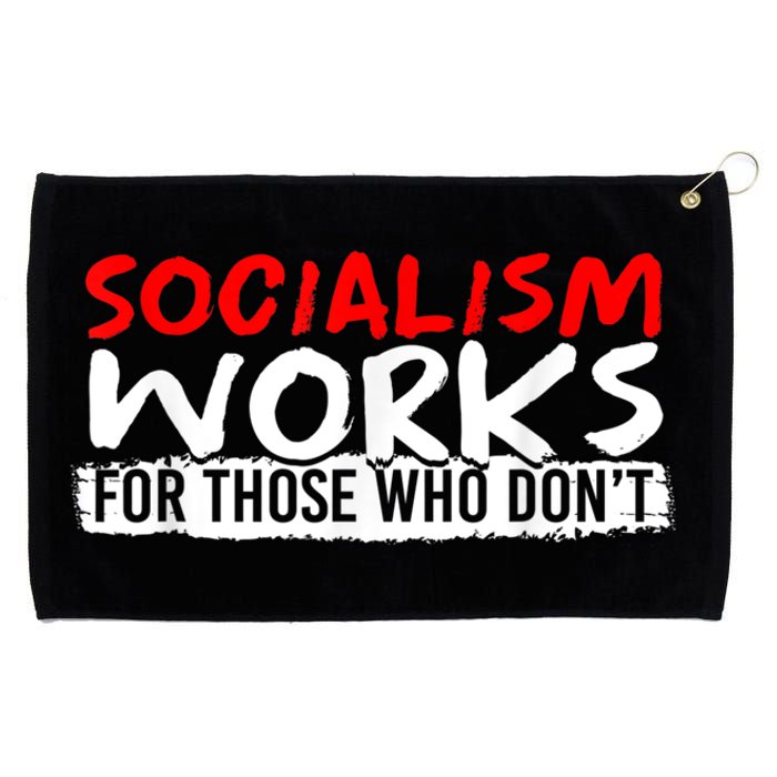 Pro Capitalism Anti Communist Funny Anti Socialism Grommeted Golf Towel