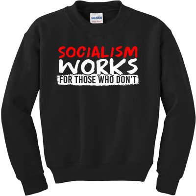 Pro Capitalism Anti Communist Funny Anti Socialism Kids Sweatshirt