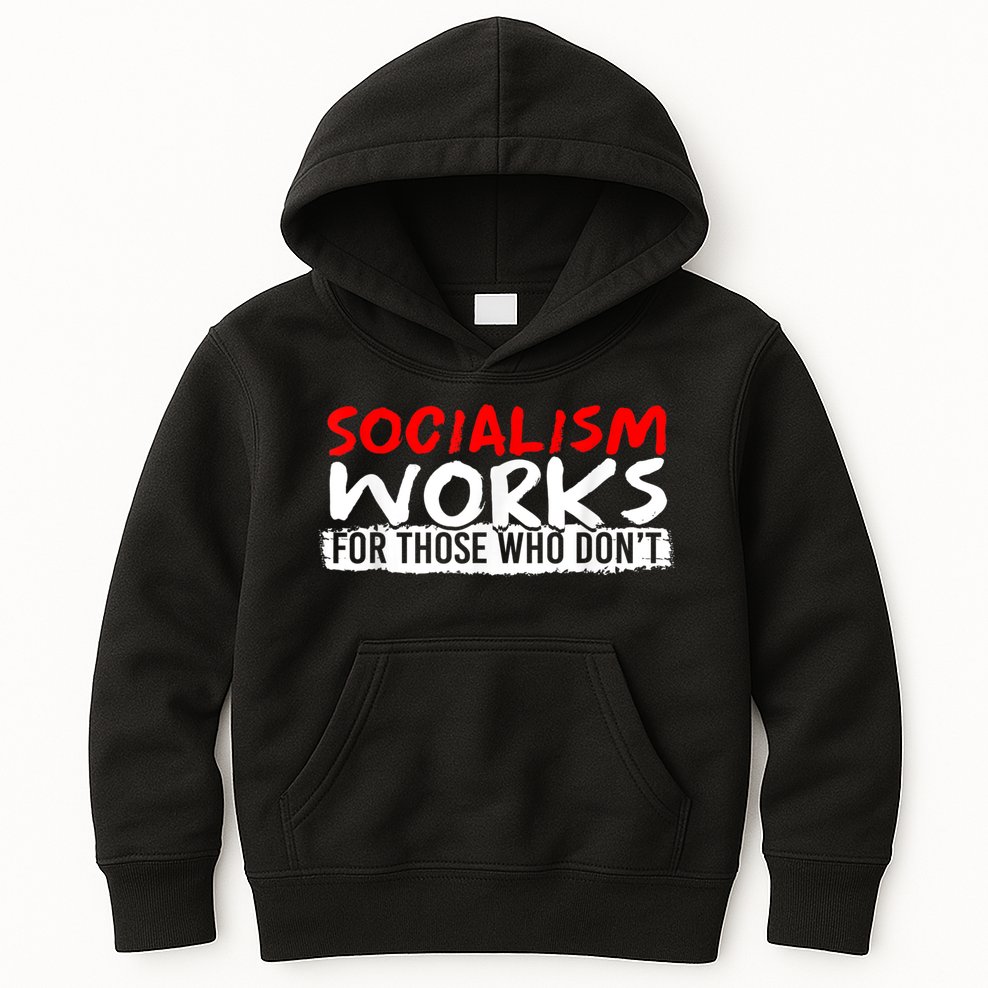 Pro Capitalism Anti Communist Funny Anti Socialism Kids Hoodie