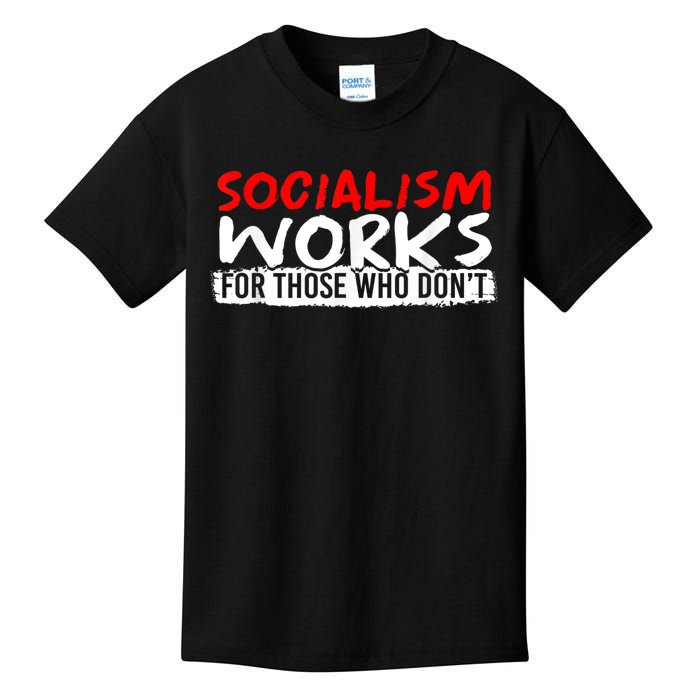 Pro Capitalism Anti Communist Funny Anti Socialism Kids T-Shirt