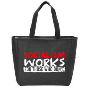 Pro Capitalism Anti Communist Funny Anti Socialism Zip Tote Bag