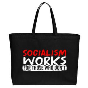 Pro Capitalism Anti Communist Funny Anti Socialism Cotton Canvas Jumbo Tote