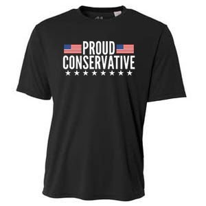 Proud Conservative American USA Flag Cooling Performance Crew T-Shirt