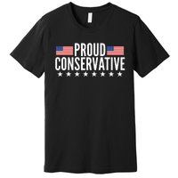 Proud Conservative American USA Flag Premium T-Shirt