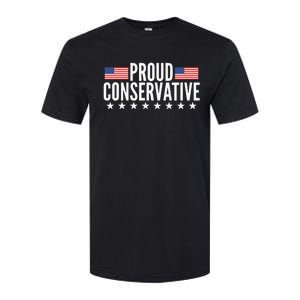 Proud Conservative American USA Flag Softstyle CVC T-Shirt