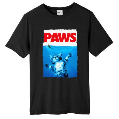 Paws Cat And Mouse Top Cute Funny Cat Lover Parody Tall Fusion ChromaSoft Performance T-Shirt