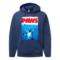 Paws Cat And Mouse Top Cute Funny Cat Lover Parody Performance Fleece Hoodie