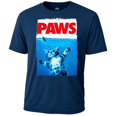 Paws Cat And Mouse Top Cute Funny Cat Lover Parody Cooling Performance Crew T-Shirt