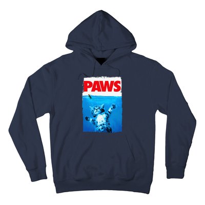 Paws Cat And Mouse Top Cute Funny Cat Lover Parody Hoodie