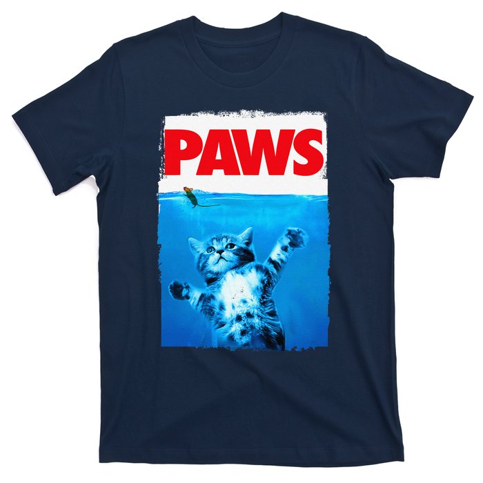 Paws Cat And Mouse Top Cute Funny Cat Lover Parody T-Shirt