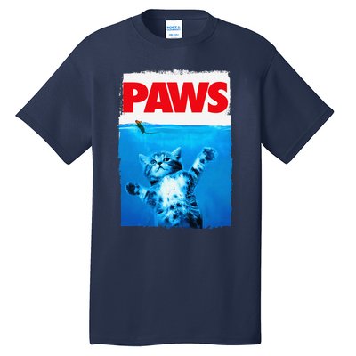 Paws Cat And Mouse Top Cute Funny Cat Lover Parody Tall T-Shirt