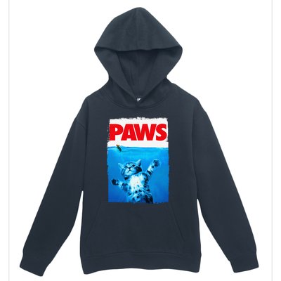 Paws Cat And Mouse Top Cute Funny Cat Lover Parody Urban Pullover Hoodie