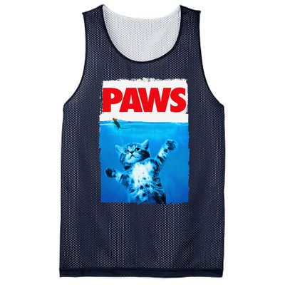 Paws Cat And Mouse Top Cute Funny Cat Lover Parody Mesh Reversible Basketball Jersey Tank