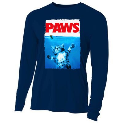 Paws Cat And Mouse Top Cute Funny Cat Lover Parody Cooling Performance Long Sleeve Crew