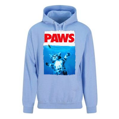 Paws Cat And Mouse Top Cute Funny Cat Lover Parody Unisex Surf Hoodie