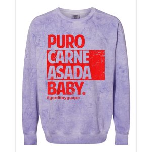 Puro Carne Asada #Gorditoyguapo Colorblast Crewneck Sweatshirt