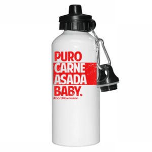 Puro Carne Asada #Gorditoyguapo Aluminum Water Bottle