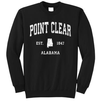 Point Clear Alabama Al Vintage Athletic Sports Tall Sweatshirt