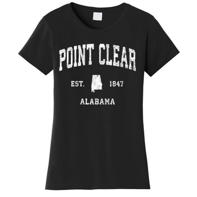 Point Clear Alabama Al Vintage Athletic Sports Women's T-Shirt