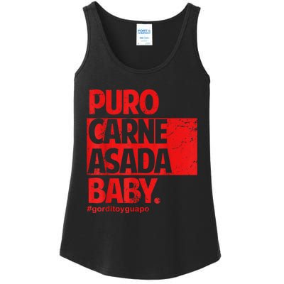 Puro Carne Asada #Gorditoyguapo Ladies Essential Tank