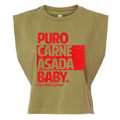 Puro Carne Asada #Gorditoyguapo Garment-Dyed Women's Muscle Tee