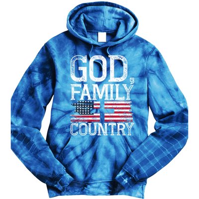 Patriotic Christian American Pride Christianity Faith Prayer Meaningful Gift Tie Dye Hoodie