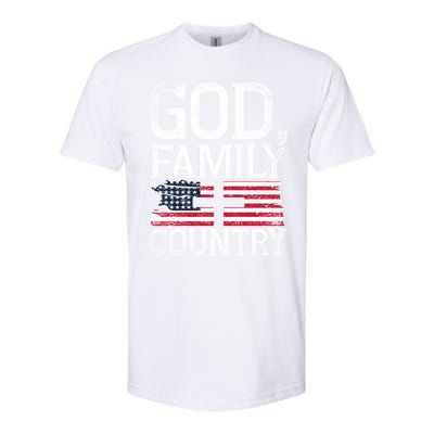 Patriotic Christian American Pride Christianity Faith Prayer Meaningful Gift Softstyle® CVC T-Shirt