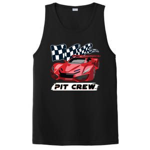 Pit Crew Auto Mechanics Checkered Flags Flaming Racing Car Gift PosiCharge Competitor Tank