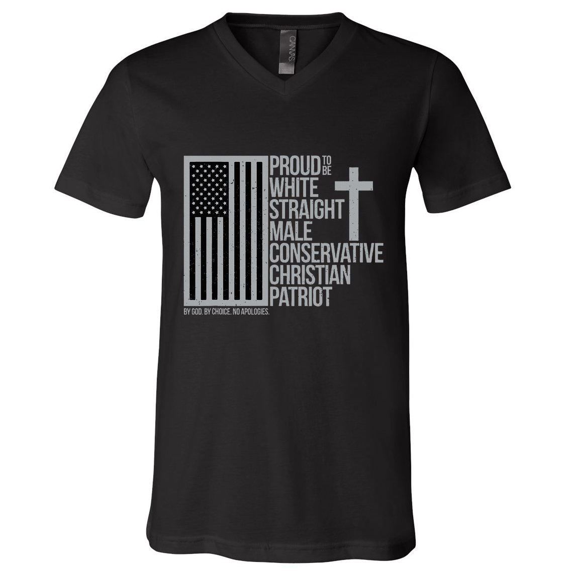 Proud Christian American Man V-Neck T-Shirt